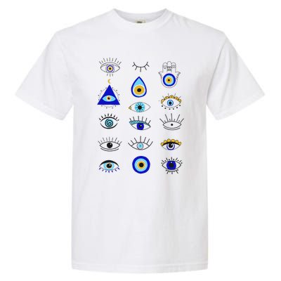 Evil Eye Curse Protection Hand of Hamsa Seeing Eyes Evil Eye Garment-Dyed Heavyweight T-Shirt