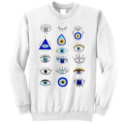 Evil Eye Curse Protection Hand of Hamsa Seeing Eyes Evil Eye Sweatshirt