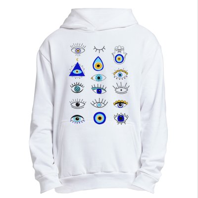 Evil Eye Curse Protection Hand of Hamsa Seeing Eyes Evil Eye Urban Pullover Hoodie