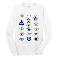 Evil Eye Curse Protection Hand of Hamsa Seeing Eyes Evil Eye Tall Long Sleeve T-Shirt