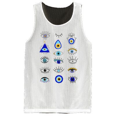 Evil Eye Curse Protection Hand of Hamsa Seeing Eyes Evil Eye Mesh Reversible Basketball Jersey Tank