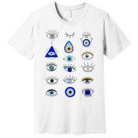 Evil Eye Curse Protection Hand of Hamsa Seeing Eyes Evil Eye Premium T-Shirt