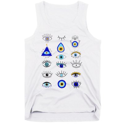 Evil Eye Curse Protection Hand of Hamsa Seeing Eyes Evil Eye Tank Top