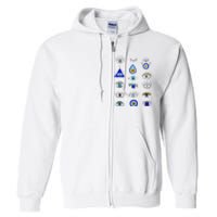 Evil Eye Curse Protection Hand of Hamsa Seeing Eyes Evil Eye Full Zip Hoodie