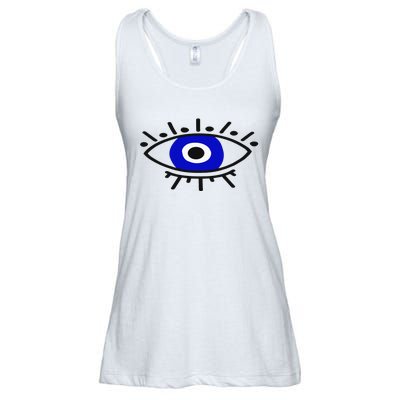 Evil Eye Curse Protection Hand Of Hamsa Seeing Eyes Evil Eye Ladies Essential Flowy Tank