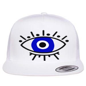 Evil Eye Curse Protection Hand Of Hamsa Seeing Eyes Evil Eye Flat Bill Trucker Hat