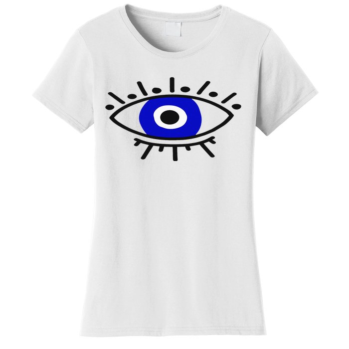 Evil Eye Curse Protection Hand Of Hamsa Seeing Eyes Evil Eye Women's T-Shirt