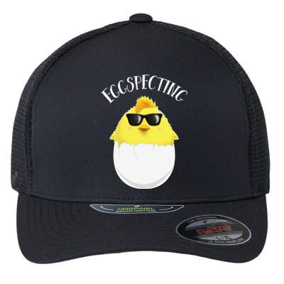 Eggspecting Easter Chick Spring Pregnancy Announcement Flexfit Unipanel Trucker Cap