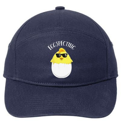 Eggspecting Easter Chick Spring Pregnancy Announcement 7-Panel Snapback Hat