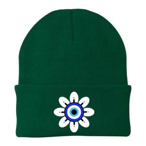 Evil Eye Cute Flower Esoteric Mystical Aesthetic Knit Cap Winter Beanie