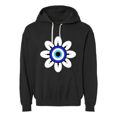 Evil Eye Cute Flower Esoteric Mystical Aesthetic Garment-Dyed Fleece Hoodie