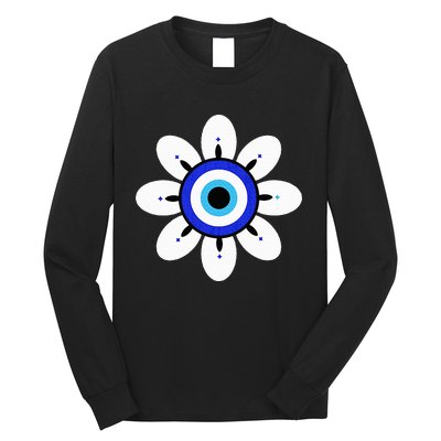 Evil Eye Cute Flower Esoteric Mystical Aesthetic Long Sleeve Shirt