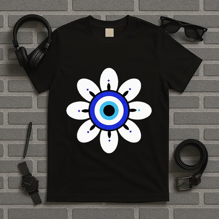 Evil Eye Cute Flower Esoteric Mystical Aesthetic T-Shirt