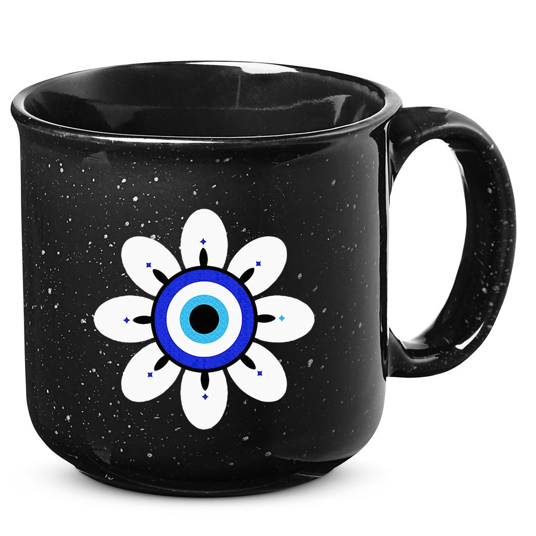 Evil Eye Cute Flower Esoteric Mystical Aesthetic 15oz Campfire Ceramic Mug