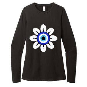 Evil Eye Cute Flower Esoteric Mystical Aesthetic Womens CVC Long Sleeve Shirt