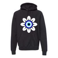 Evil Eye Cute Flower Esoteric Mystical Aesthetic Premium Hoodie