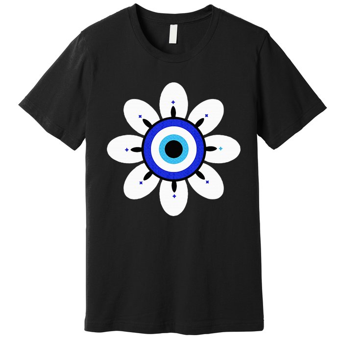 Evil Eye Cute Flower Esoteric Mystical Aesthetic Premium T-Shirt