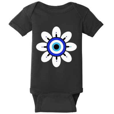 Evil Eye Cute Flower Esoteric Mystical Aesthetic Baby Bodysuit