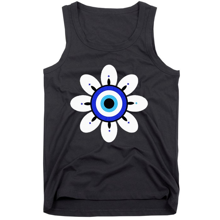 Evil Eye Cute Flower Esoteric Mystical Aesthetic Tank Top