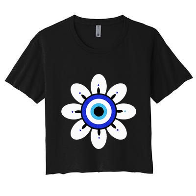 Evil Eye Cute Flower Esoteric Mystical Aesthetic Crop Top