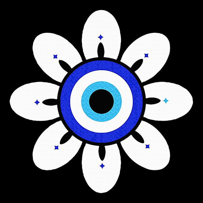 Evil Eye Cute Flower Esoteric Mystical Aesthetic Women's Crop Top Tee