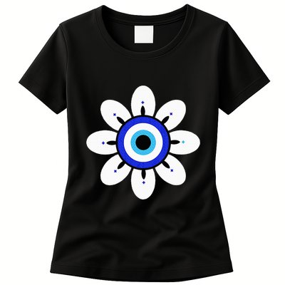 Evil Eye Cute Flower Esoteric Mystical Aesthetic Womens T-Shirt