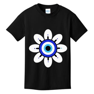 Evil Eye Cute Flower Esoteric Mystical Aesthetic Kids T-Shirt