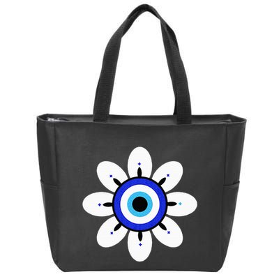 Evil Eye Cute Flower Esoteric Mystical Aesthetic Zip Tote Bag