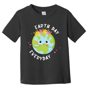 Earthday Everyday Cute Women Teacher Toddler T-Shirt