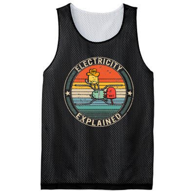 Electricity Explained Cute Ohm Volt Amp Electrical Engineer Mesh Reversible Basketball Jersey Tank