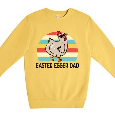 Easter Egger Chicken Dad Easter Egger Breed Dad Gift Premium Crewneck Sweatshirt