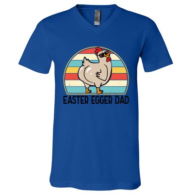 Easter Egger Chicken Dad Easter Egger Breed Dad Gift V-Neck T-Shirt