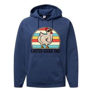 Easter Egger Chicken Dad Easter Egger Breed Dad Gift Performance Fleece Hoodie