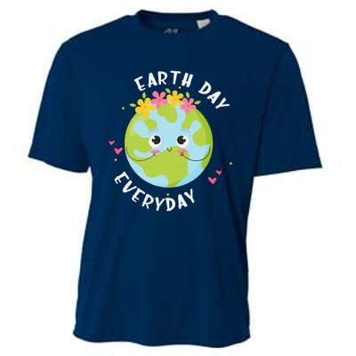 Earthday Everyday Cute Women Teacher Cooling Performance Crew T-Shirt