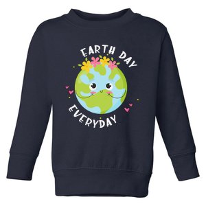 Earthday Everyday Cute Women Teacher Toddler Sweatshirt