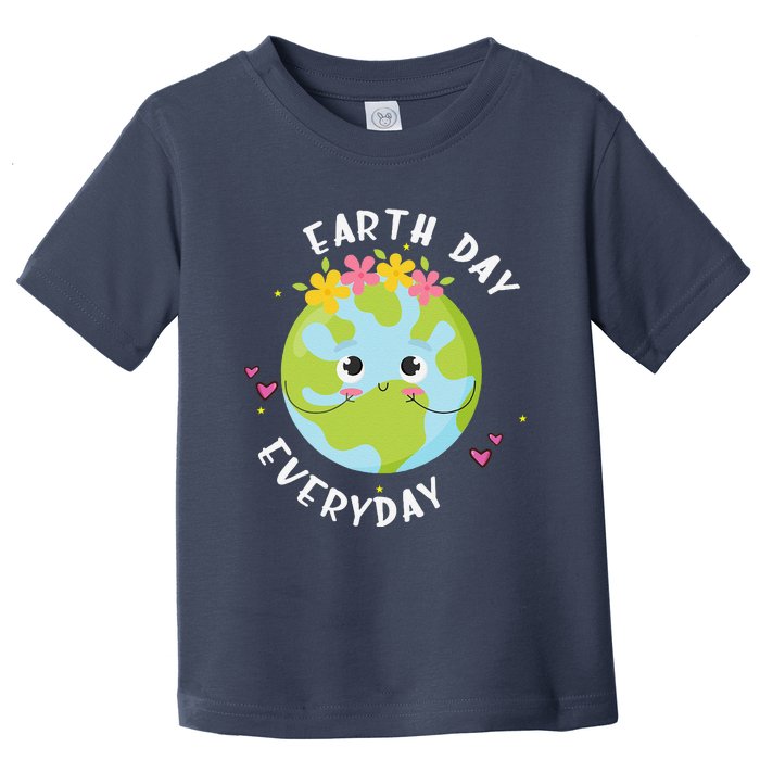 Earthday Everyday Cute Women Teacher Toddler T-Shirt