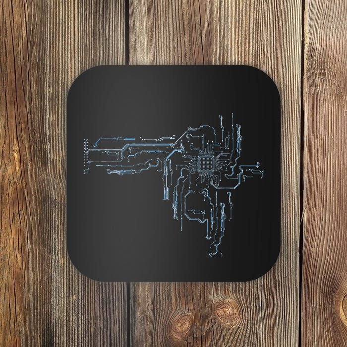 Electrical Engineer Computer Cpu Core Circuit Board Coaster