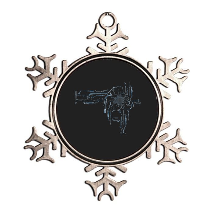 Electrical Engineer Computer Cpu Core Circuit Board Metallic Star Ornament