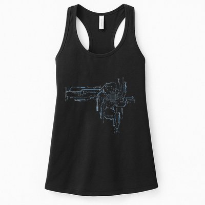 Electrical Engineer Computer Cpu Core Circuit Board Women's Racerback Tank