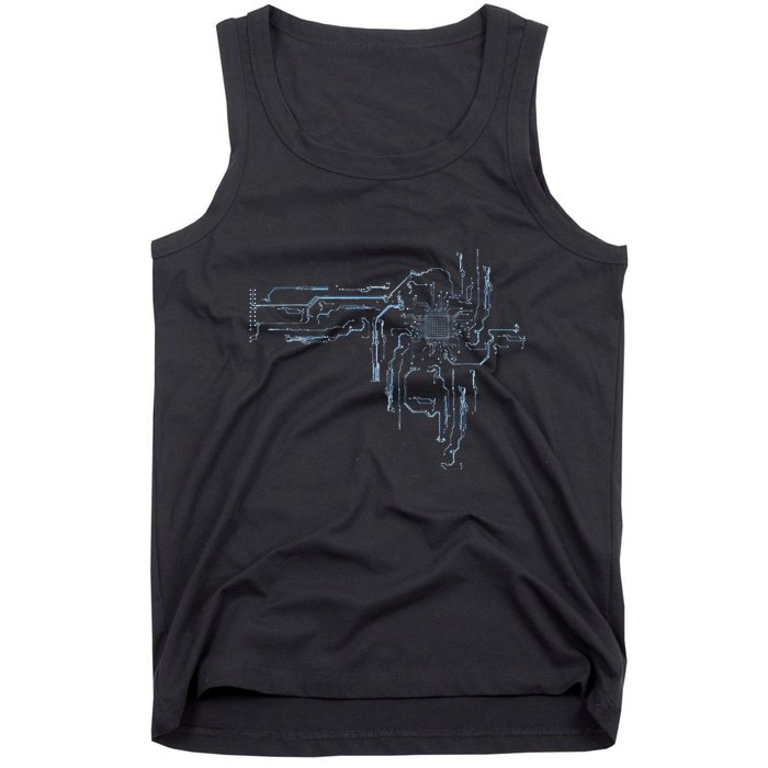 Electrical Engineer Computer Cpu Core Circuit Board Tank Top