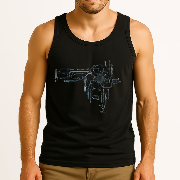 Electrical Engineer Computer Cpu Core Circuit Board Tank Top