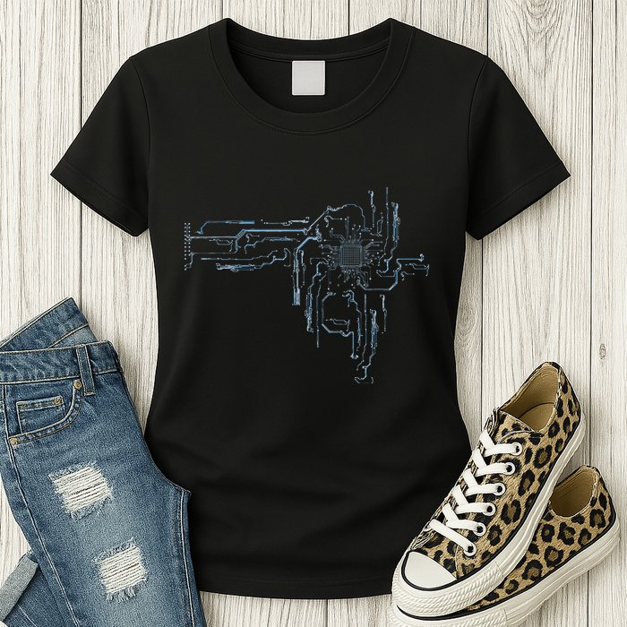 Electrical Engineer Computer Cpu Core Circuit Board Women's T-Shirt