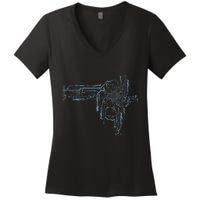 Electrical Engineer Computer Cpu Core Circuit Board Women's V-Neck T-Shirt