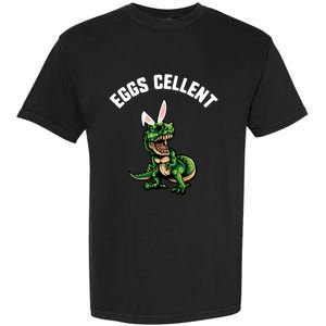 Easter Eggs Cellent Trex Dinosaur Bunny Ears Gift Garment-Dyed Heavyweight T-Shirt