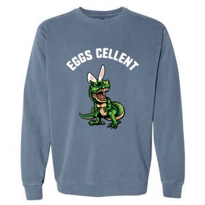 Easter Eggs Cellent Trex Dinosaur Bunny Ears Gift Garment-Dyed Sweatshirt