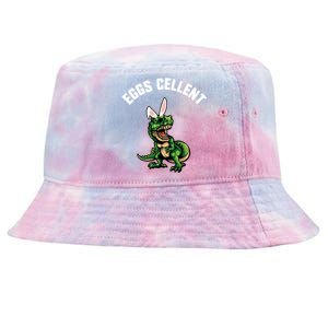 Easter Eggs Cellent Trex Dinosaur Bunny Ears Gift Tie-Dyed Bucket Hat