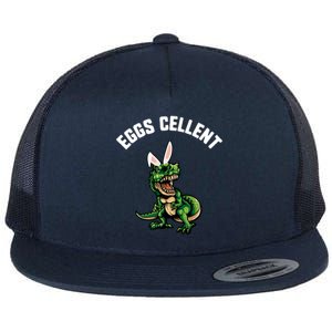 Easter Eggs Cellent Trex Dinosaur Bunny Ears Gift Flat Bill Trucker Hat