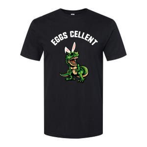 Easter Eggs Cellent Trex Dinosaur Bunny Ears Gift Softstyle CVC T-Shirt