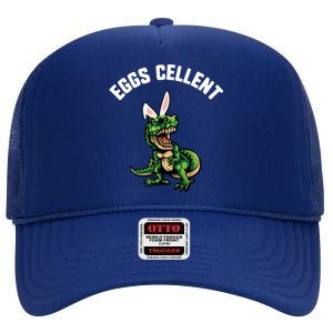 Easter Eggs Cellent Trex Dinosaur Bunny Ears Gift High Crown Mesh Back Trucker Hat