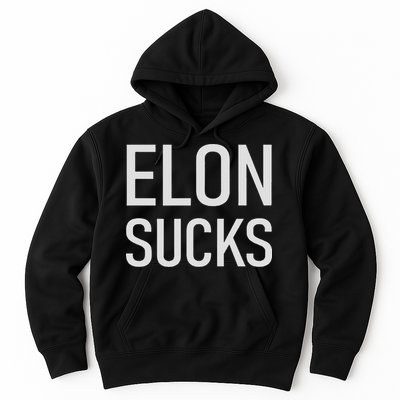 Elon Electric Car Ceo Anti Elon Sucks Black Fun Elon Sucks Motif Lightwe Hoodie